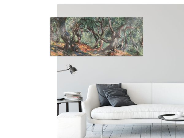 Claude Monet - Die Bodmer Eiche Fontainebleau, Glasbild Panorama Online-Verkauf – Bild 2