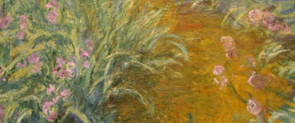 Claude Monet - Weg durch die Schwertlilien, Glasbild Panorama Schn?ppchen – Bild 5