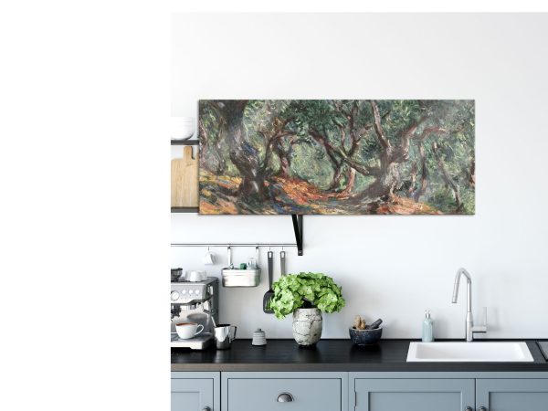 Claude Monet - Die Bodmer Eiche Fontainebleau, Glasbild Panorama Online-Verkauf – Bild 3