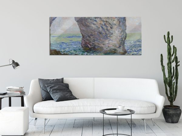 Claude Monet - Die Manneporte bei Étretat, Glasbild Panorama Online-Verkauf – Bild 2