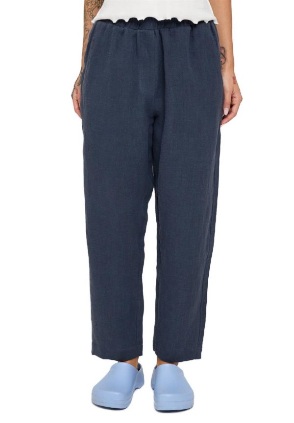 Straight Leg Linen Pants Mode