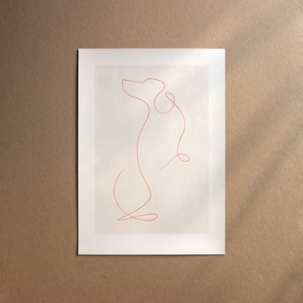 Dachshund - Smooth  [Line-Flora] Im Angebot