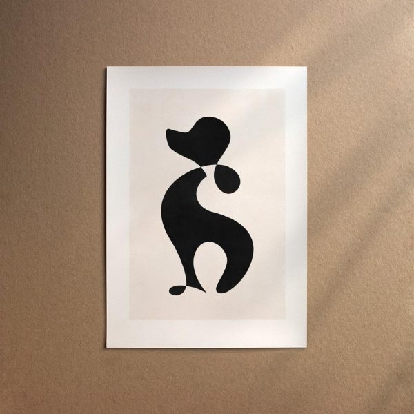 Poodle - Miniature  [Abstract-Black] Rabatt